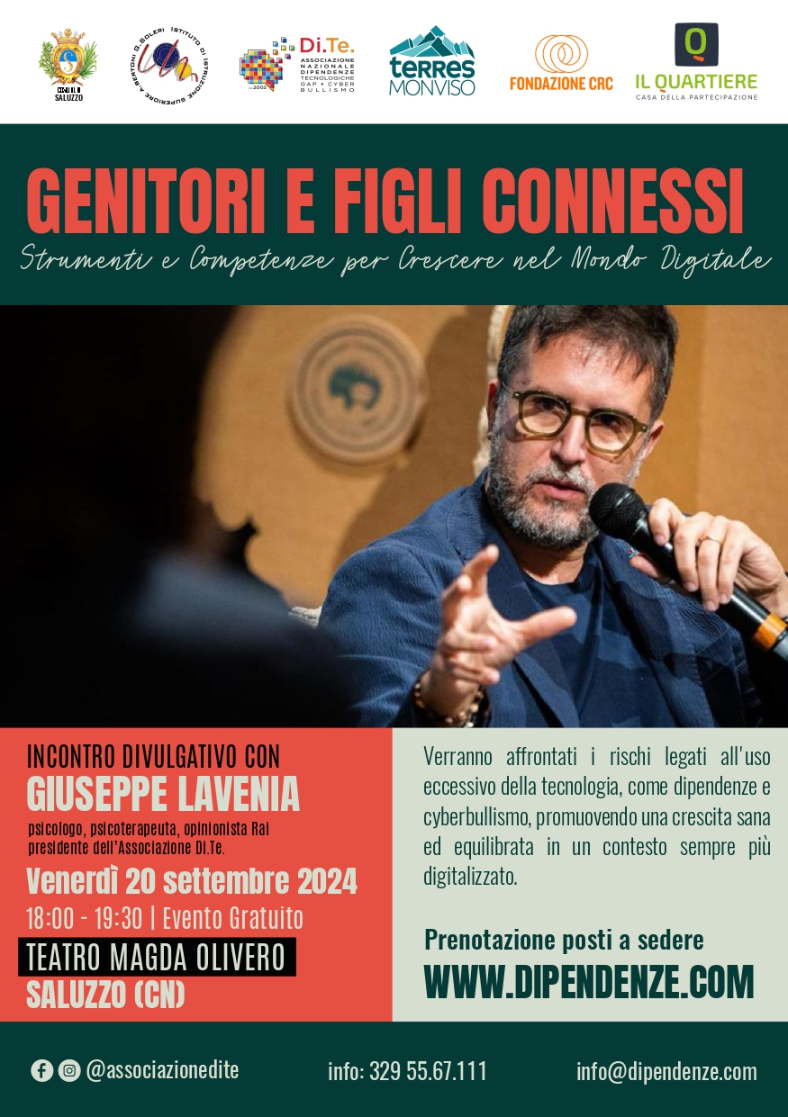 Giuseppe Lavenia a Saluzzo venerdì 20 settembre